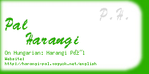 pal harangi business card